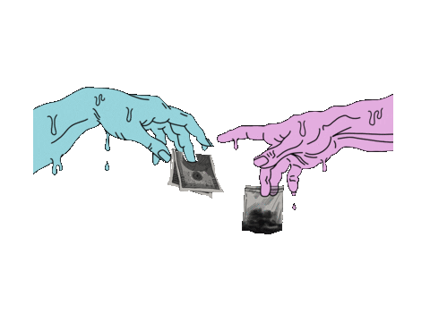 johanna_mngl giphyupload art money weed Sticker