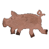 Run Pig Sticker
