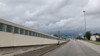 Clouds Gather Over Houston as Thunderstorms Hit Southeast Texas