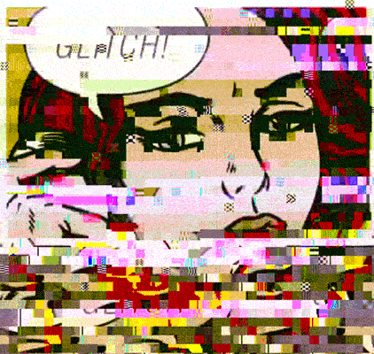 pop art glitch GIF by G1ft3d