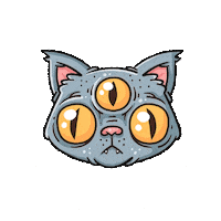 eipyarts cat eipy third eye cat Sticker