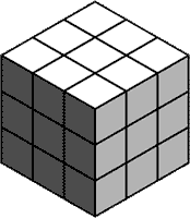 3 by 3 cube Sticker