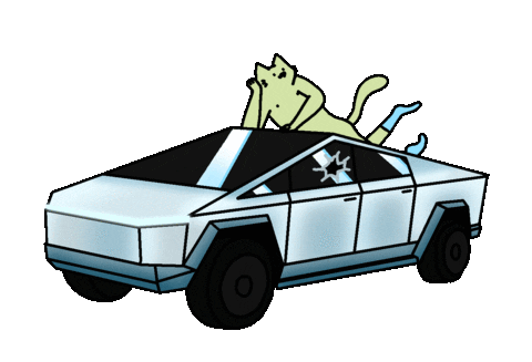 Car Cats Sticker by Leon Karssen