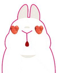 Looks Good In Love Sticker by rabbitomart