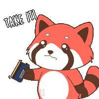 Take It Red Panda Sticker