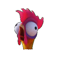 Chicken Screaming Sticker