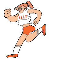 Run Running Sticker by ELLE KOREA