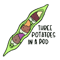 AliceBujos friends potato gang pod Sticker