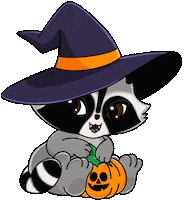 Halloween Raccoon Sticker