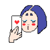 Pixel Kiss Sticker by Norka Ivanov