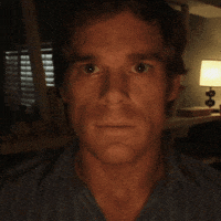 Shocked Dexter Morgan GIF