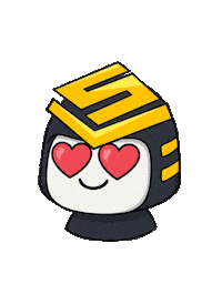Heart Eyes Mecha Sticker by satlayer