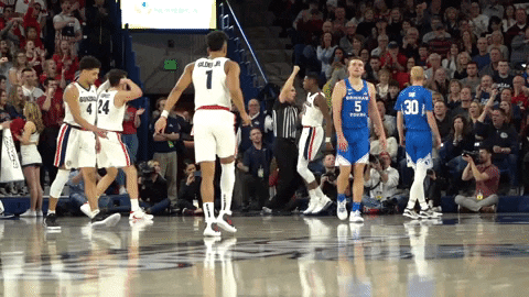 GonzagaBulldogs giphyupload celebration basketball flex GIF