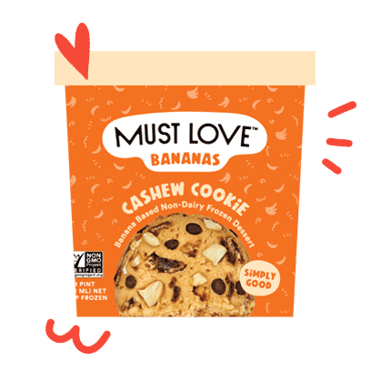 mustloveco ice cream bananas cashew nicecream Sticker