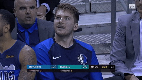 excited luka doncic GIF by Bleacher Report