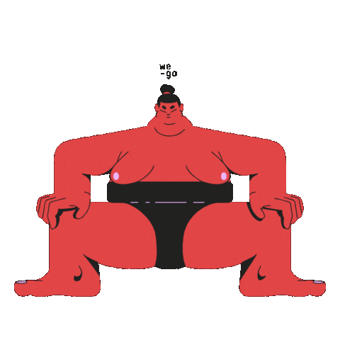 we-go_agency brave heavy powerful sumo Sticker