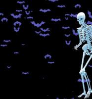 halloween skeleton GIF by Super Deluxe