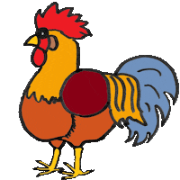 Rooster Hahn Sticker