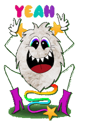 Yeah Sticker by Elke Rainbowcoach