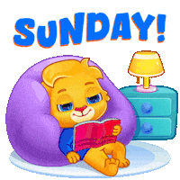 Happy Sunday Weekend Sticker by Lucas and Friends by RV AppStudios