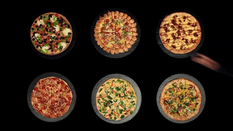 pizzahutuk giphygifmaker friends pizza hungry GIF
