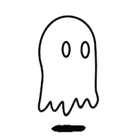 Lonely Ghost Sticker by Hayden Davis