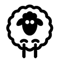sheep laughing Sticker by 43einhalb