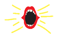 Yelling Listen Up Sticker