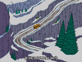 Episode 11 Schoolbus Driving Up Slippery Road GIF by The Simpsons