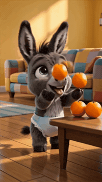 Happy Orange Fruit GIF by Hugo El Burrito