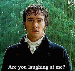 are you laughing at me? mr darcy GIF