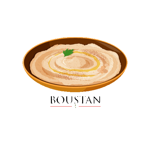 BoustanRestaurant vegetarian wrap lebanese hummus Sticker