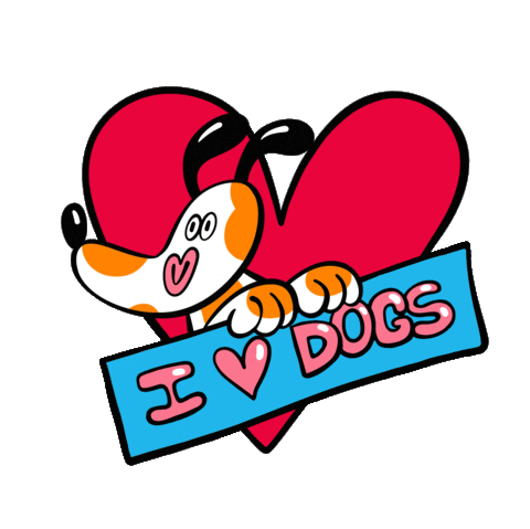 rcaxero love heart amor puppy Sticker
