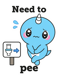 Toilet Need To Pee Sticker by Naru Naru