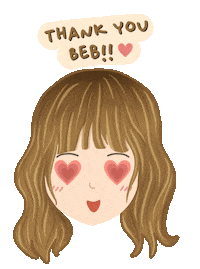 In Love Thank You Sticker