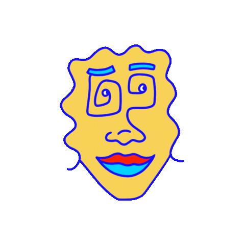Face Head Sticker by Finely Tuned
