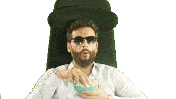 Eating Popcorn Sticker