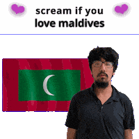 Maldives Flag Mv Sticker