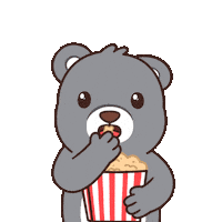 Teddy Bear Popcorn Sticker by BEARISH