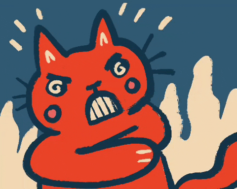 Angry Cat GIF by Abitan