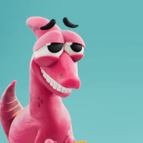 Nervous Dinosaur GIF by Claynosaurz