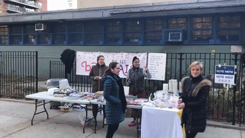 Bake Sale Held Outside Polling Station in Uptown New York