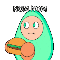 Nom Nom Lunch Time Sticker by Fatman