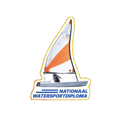 nationaalwatersportdiploma giphygifmaker boot zeilen nwd Sticker
