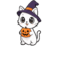 Cat Pumpkin Sticker