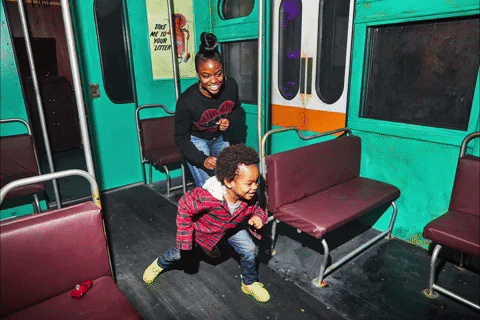 flyboy-universe-nevermore-park giphyupload run running family GIF