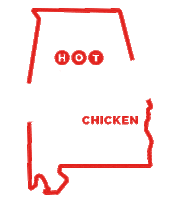 HattieBs chicken lit spicy alabama Sticker