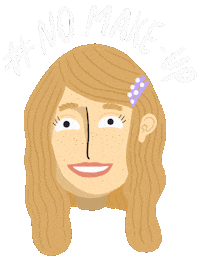 No Make-Up Girl Sticker by Ginny Ranu