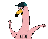 scream flamingo Sticker by Altai Company