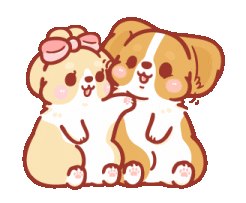 柯基犬卡卡 - 情侶日常篇 Sticker